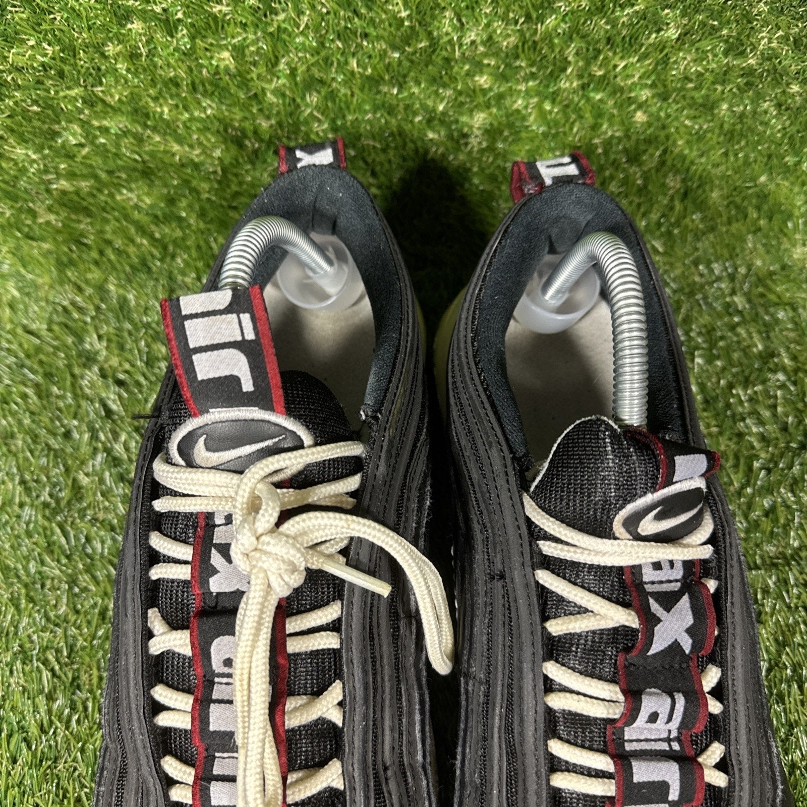 Nike Men’s Air Max 97 Black White Red Sneakers Size 12 312834-008