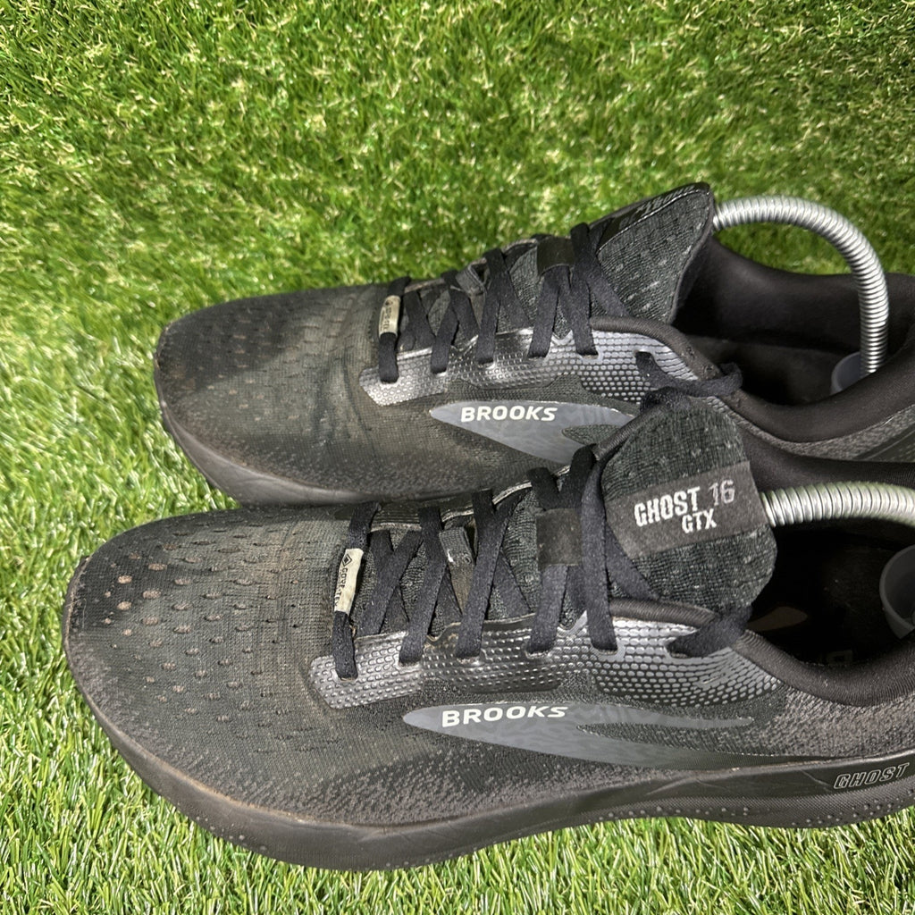 Brooks Ghost 16 GTX Mens Size 10.5 Black Athletic Running Walking Shoes Sneakers