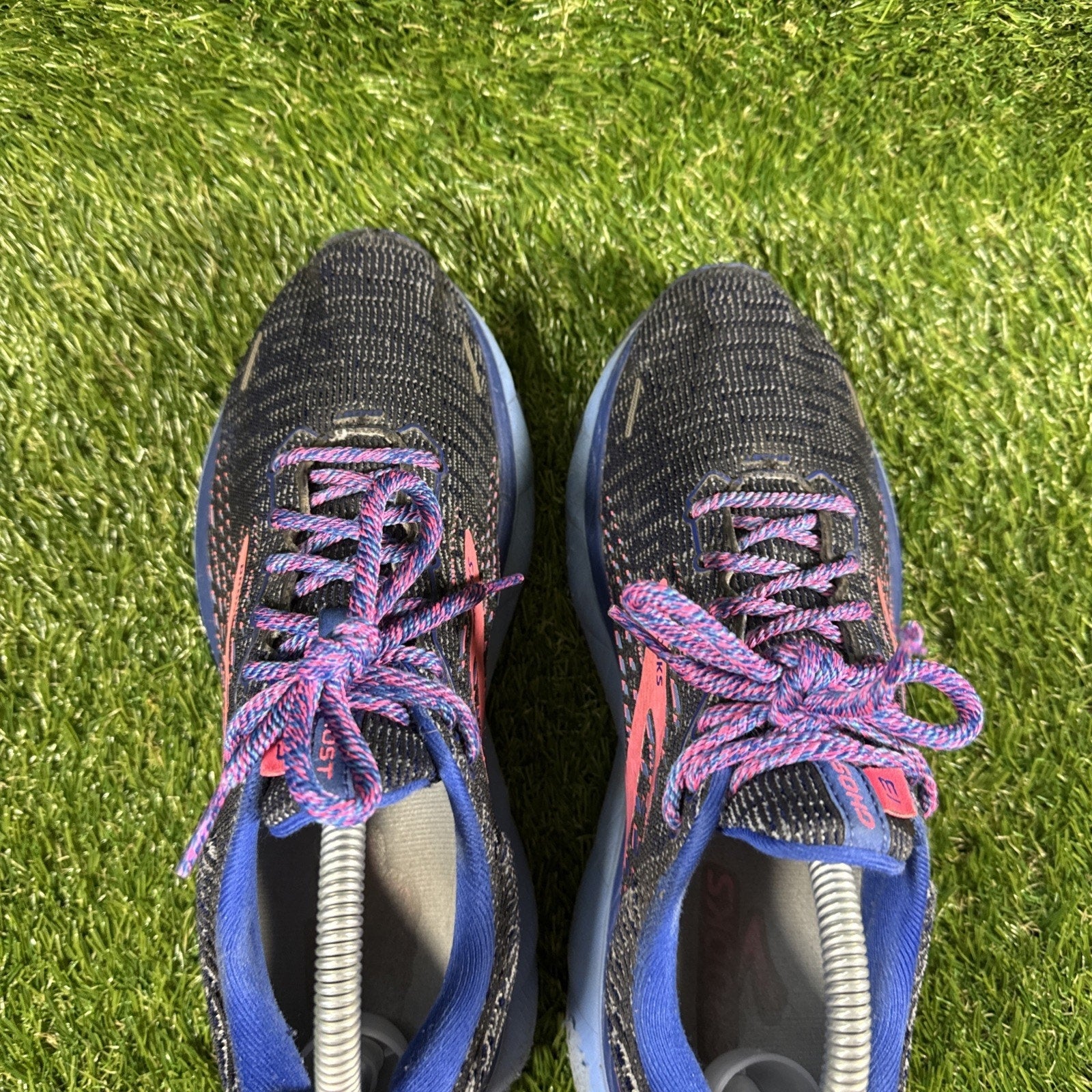 Brooks Women’s Ghost 13 Pink Black Blue Running Shoes Sneakers Size 8.5