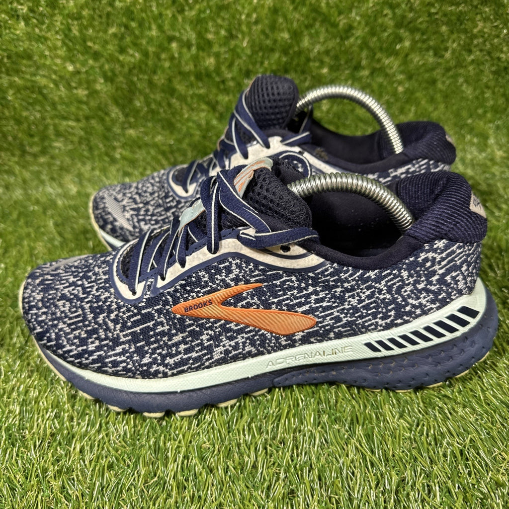 Women's Brooks Adrenaline 20 GTS XX Running Shoes Size 7 Navy Woven Athletic Gym