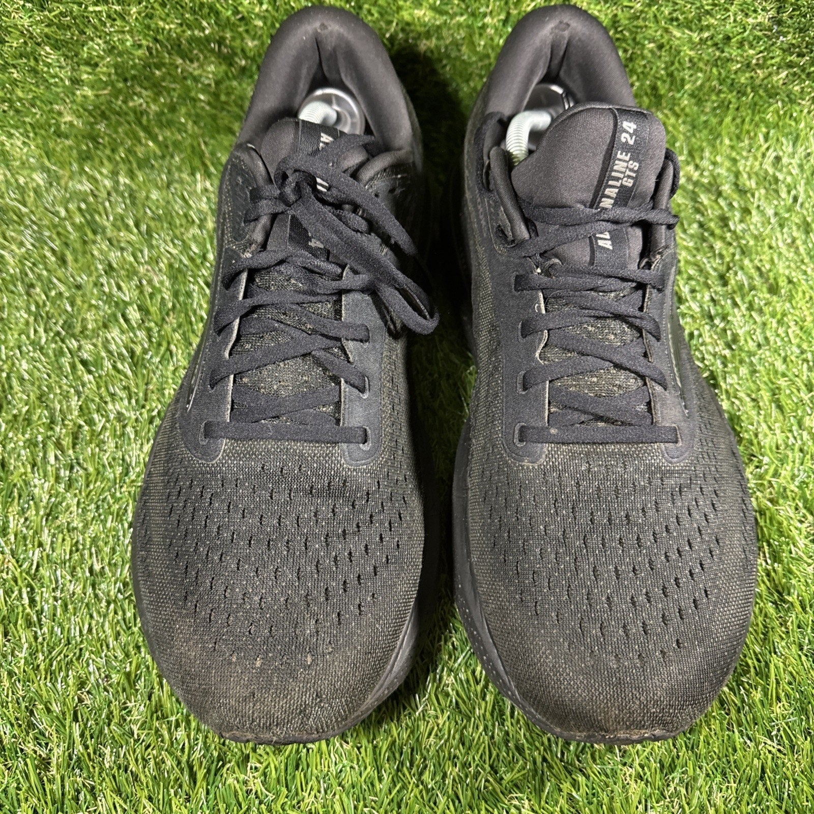 Brooks Adrenaline GTS 24 Black Ebony Mens Size 12 4E Running Shoes 1104374E020