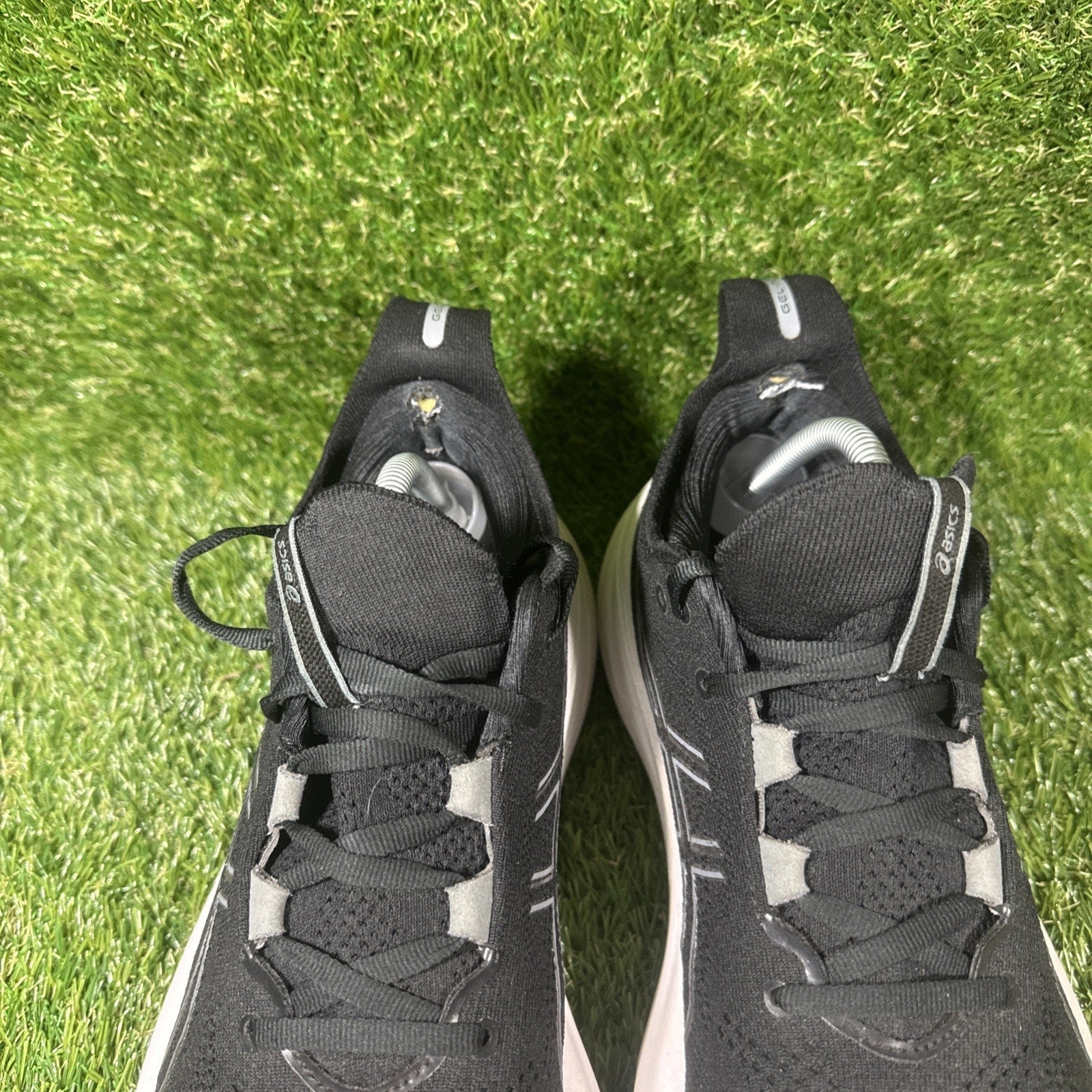 Asics Gel Nimbus 26 Shoes Mens Size 10 Black Graphic Grey Running Sneakers