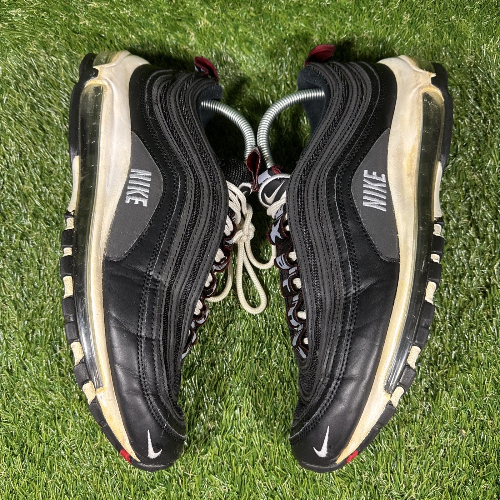 Nike Men’s Air Max 97 Black White Red Sneakers Size 12 312834-008