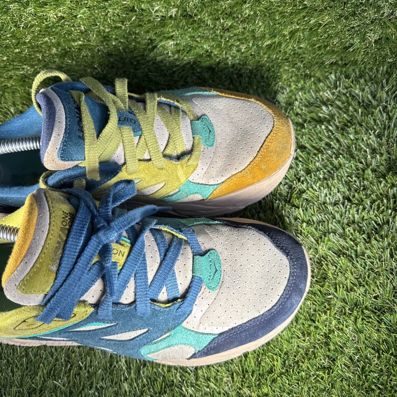 Hoka One One Clifton 11 W / 10 Men Suede Multicolor Men's Athletic Sneakers 1