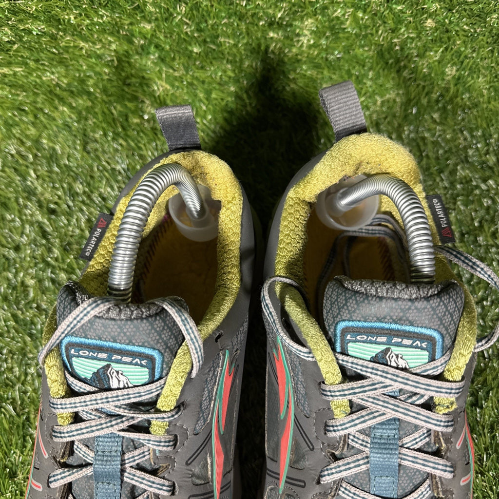 Altra Lone Peak 3 Zero Drop Trail Running Shoe Gaiter Trap Green Sz 10.5 Womens