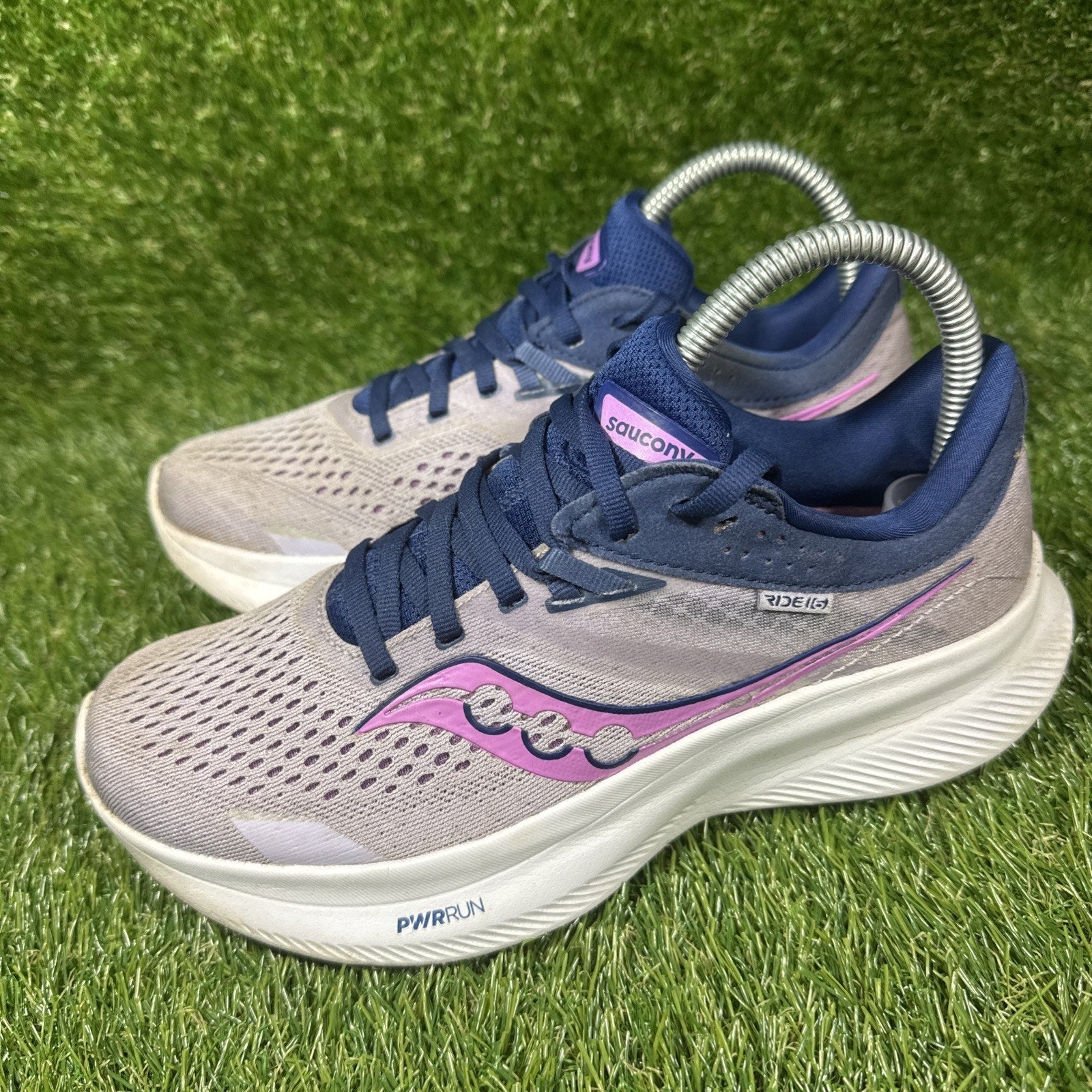 Saucony Ride 16 Womens Size 6.5 Pink White Athletic Running Walking Shoes